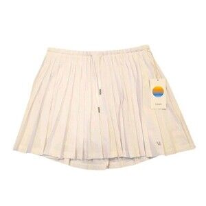 Vuori Women Clementine Pleated Skort White Mini Sport Skirt Size Large  $74
